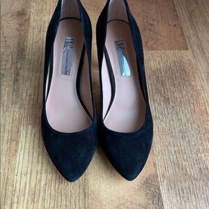 INC International Concepts Black Suede Heels